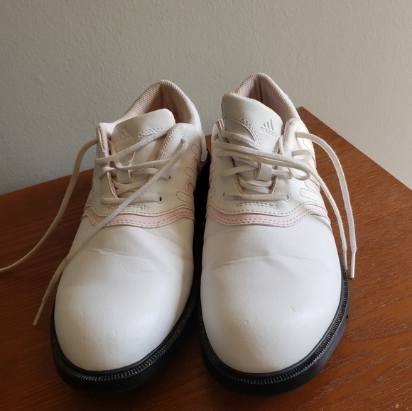 adidas Shoes - Adidas Z-Traxion white with pink golf shoes